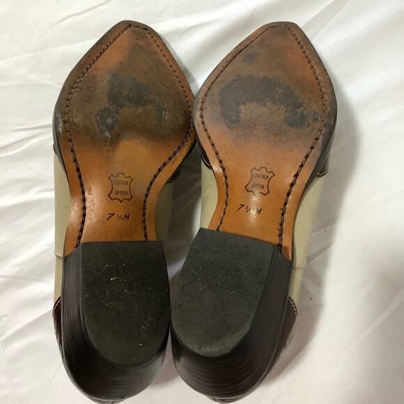 Nine West Vintage leather suede womens 7.5 western pointed toe booties shooties - Picture 7 of 11